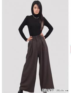 温碧霞代言IRENENA服装品牌高腰显瘦阔腿裤黑色百搭西装裤 - 苏州28生活网 su.28life.net