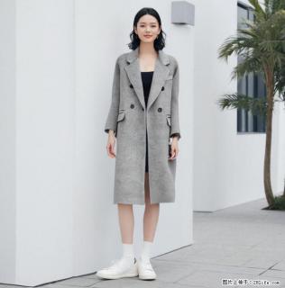 温碧霞自创IRENENA服装秋冬新款韩版毛呢外套高级灰呢子大衣 - 苏州28生活网 su.28life.net